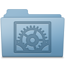 System Preferences Folder Blue Icon 128x128 png